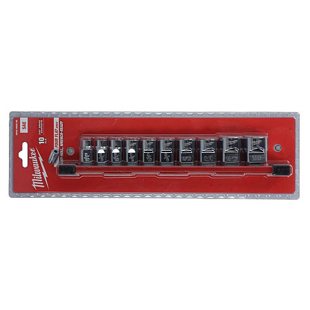 &quot;Set chei tubulare Sockets set 10 pcs socket / drive: 3/8&quot;&quot; short profile: Hexagonal inch size: 11/16 x 1/2 x 13/16 x 3/4 x 3/8 x 5/16 x 5/8 x 7/16 x 7/8 x 9/16 inch. packaging: rail&quot; MILWAUKEE 4932492508
