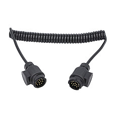 Cablu infasurat Spiral electric wire polyurethane working length 35m with plugs number of pins: 13 12V no of lines: 1x15+7x075mm TRUCKLIGHT EC-13-12V-8-3.5