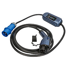 Dispozitiv de incarcare ca, vehicul electric AC charger EVSE mobile charger Akyga AK-EC-15 LCD phases quantity: 1 74kW colour: neagra/blue cable type 1 with cover with power regulation with timer Ladowarka do samochodow elektrycznych Ak AKYGA AK-EC-15