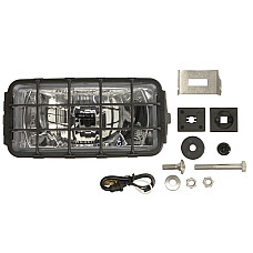 Far faza lunga Universal headlamp L/R long-range H3 12/24V width 182mm height 86mm white metal chrome cable 0.15 m grid WESEM HP4.18479.01