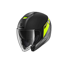 Cati de protecie deschise Casca Casca cu jet SHARK CITYCRUISER KARONN culoare antracit/galben/negru marime S SHARK HE1937E-AYK-S