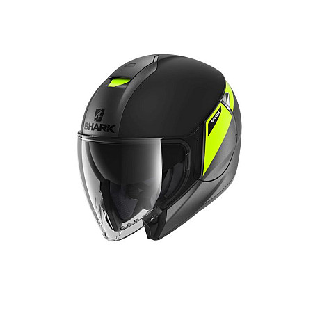 Cati de protecie deschise Casca Casca cu jet SHARK CITYCRUISER KARONN culoare antracit/galben/negru marime S SHARK HE1937E-AYK-S