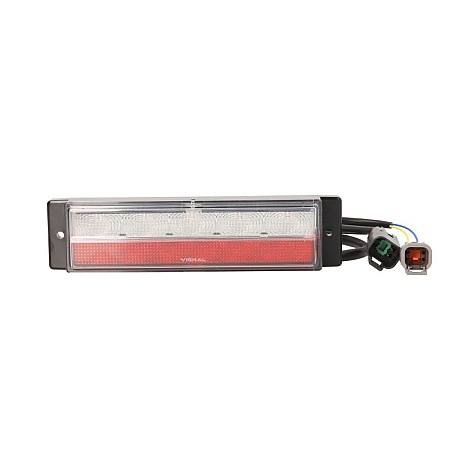Stop spate Rear lamp L/R CTL15 LED 24V with indicator with stop light parking light dynamic indicator with a BL15 lamp socket with outer grips VIGNAL VAL164030