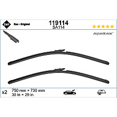 Lamela stergator Wiper blade jointless front with spoiler 2pcs AquaBlade 750/730mm  FORD GALAXY III S-MAX 01.15- SWF SWF 119114