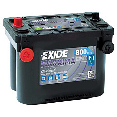Acumulator Pornire Acumulator EXIDE 12V 50Ah/800A AGM MARINE/RV L+ borna standard + borna cu filet 260x173x206 B1 pornire EXIDE EX900