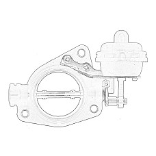 Carcasa clapeta strangulator clapa RENAULT ESPACE IV GRAND SCENIC II LAGUNA II MEGANE II SCENIC II 1.9D/2.2D 03.01- OE RENAULT 82 00 843 370