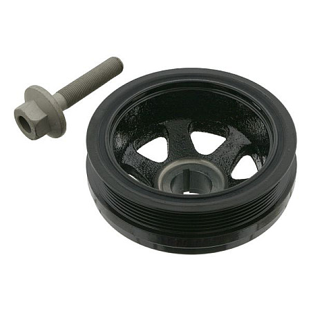 Fulie curea, arbore cotit Crankshaft pulley MERCEDES C CL203 C T-MODEL S203 C T-MODEL S204 C W203 C W204 CLC CL203 CLK A209 CLK C209 E T-MODEL S211 E T-MODEL S212 2.5/3.0 01.05-08.14 SWAG SW10933558