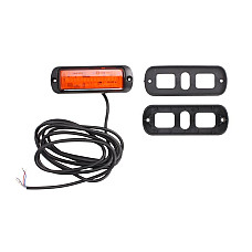 Girofar Rotating beacon orange 12/24V LED 21W rigid fitting 2-point assembly no of programs: 2 synchronized flash wire 3m WAS 1469 W218