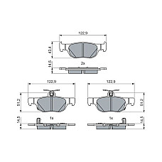Set placute frana,frana disc Brake pads set rear   MAZDA 3 CX-30 MX-30 0.8H-Electric 11.18- BOSCH 0 986 460 027