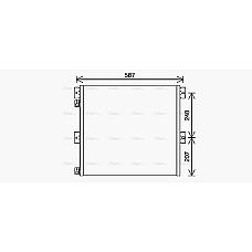 Condensator, climatizare Condensator A/C 515x491x16 RVI MIDLUM 05.06- HIGHWAY 40041008HW
