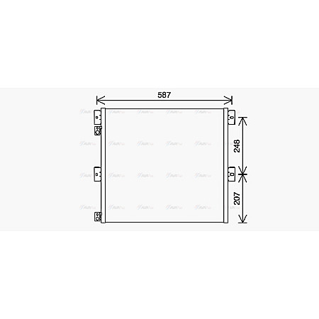 Condensator, climatizare Condensator A/C 515x491x16 RVI MIDLUM 05.06- HIGHWAY 40041008HW