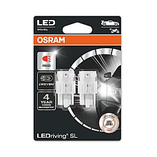 Bec incandescent Bec LED ambalaj blister 2buc P21/5W 12V 175W W3X16Q LEDriving SL rosu OSRAM OSR7515DRP-02B