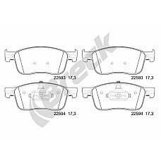 Set placute de frana Fata CITROEN JUMPY SPACETOURER PEUGEOT EXPERT TRAVELLER TOYOTA PROACE PROACE VERSO 1.5D-Electric 02.16- BRECK 22593 00 703 00
