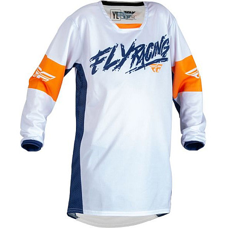 Camasa off-road T-shirt off road FLY RACING YOUTH KINETIC KHAOS colour navy blue/orange/white size YM FLY FLY 376-425YM
