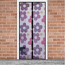 Perdea anti-tantari pt. usi cu inchidere magnetica, 100 x 210 cm Flori colorate