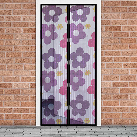 Perdea anti-tantari pt. usi cu inchidere magnetica, 100 x 210 cm Flori colorate