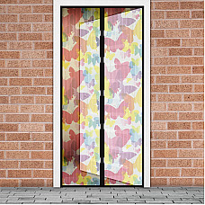 Perdea anti-tantari pt. usi cu inchidere magnetica- 100 x 210 cm Fluturi colorati