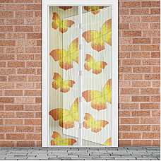 Perdea anti-tantari pt. usi cu inchidere magnetica- 100 x 210 cm Fluturi galbeni