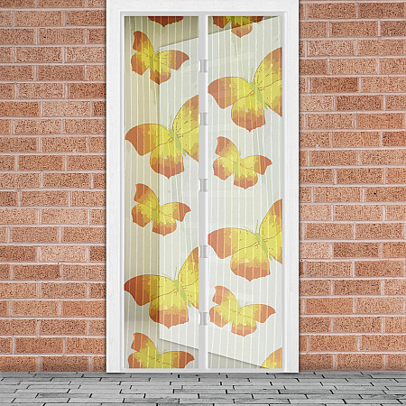 Perdea anti-tantari pt. usi cu inchidere magnetica- 100 x 210 cm Fluturi galbeni