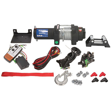 Troliu ATV ATV and quad winches BST S 3000lbs towed weight 1589kg 15HP voltage 12V reduction 191:1 rope type steel 12m brake type automatic HUSAR WINCH BSTS3500LBS