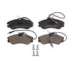 Set placute de frana Fata cu senzor de uzura integrat cu suplimente CITROEN BERLINGO BERLINGO/MINIVAN XSARA PEUGEOT 306 406 607 PARTNER PARTNER ORIGIN 1.1-Electric 04.93-12.15 BRECK 23124 00 701 10