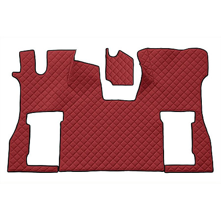 Covor compartiment picioare F-CORE pe intregul etaj scaun pneumatic pentru pasageri cantitate in set 2 szt. material - piele matlasata eko culoare - rosu SCANIA LPGRS 09.16- F-CORE F-CORE FL38 RED
