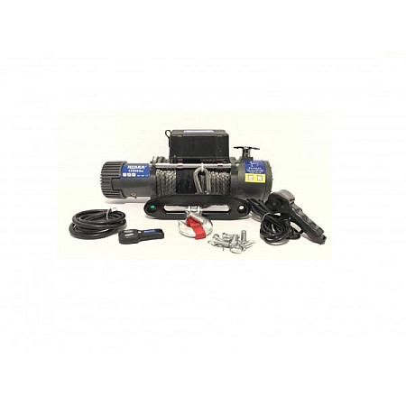 Troliu pentru vehicul off-road Off-road vehicle winch BST 12000 Lbs z lina syntetyczna towed weight 5443kg 6HP voltage 24V  transmission 3-step planetary reduction 265:1 rope type: synthetic 25m brake type automatic HUSAR WINCH BST12000LBS24V-S