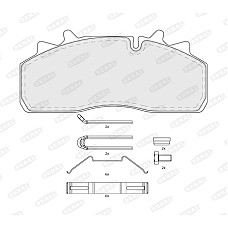 Set placute de frana WABCO numar WVA: 29159 DAF CF LF LF 55 BE123C-PX-7239 01.01- BERAL BCV29159TK