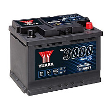 Acumulator Pornire Battery YUASA 12V 60Ah/640A START&amp;STOP AGM YBX9000 AGM Start Stop Plus R+ standard 242x175x190 B13 agm/starting YUASA YBX9027
