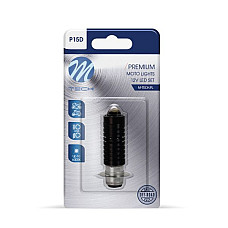 Bec incandescent LED light bulb blister pack 1pcs P15D 12V 15W no road approval P15D for vehicles without CAN-Bus white M-TECH LB571W-01B