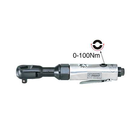 "Cheie unghiulara cu clichet Pistol de impact pneumatic zavor sursa de alimentare: pneumatic 1/2"" cuplu maxim: 100 Nm greutate: 13 kg" HANS 84120