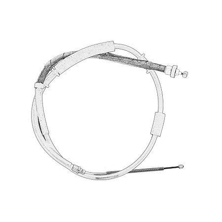 Cablu, frana de parcare Handbrake cable rear L/R 1720mm/1442mm brake type: drum FIAT 500L 0.9-1.6D 09.12- OE FIAT 51927743