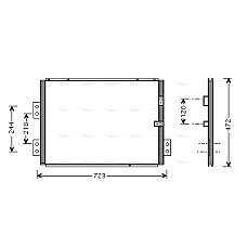 Condensator, climatizare A/C condenser  TOYOTA HIACE IV HIACE V 2.4-2.7 08.95- AVA COOLING TO5277 AVA