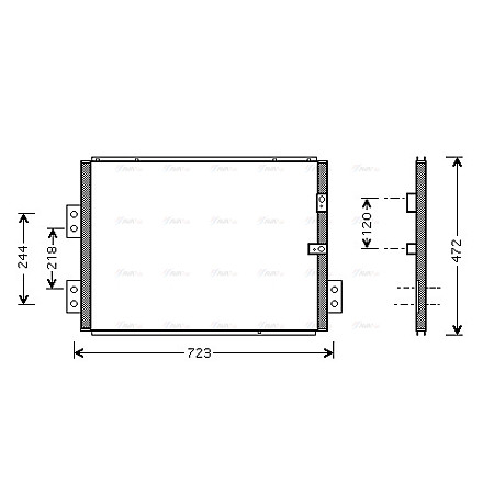 Condensator, climatizare A/C condenser  TOYOTA HIACE IV HIACE V 2.4-2.7 08.95- AVA COOLING TO5277 AVA