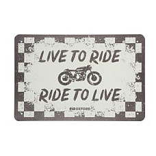 Placuta garaj, size: 200; 300mm, sign/digit: Live to Ride, material: metal OXFORD OX388