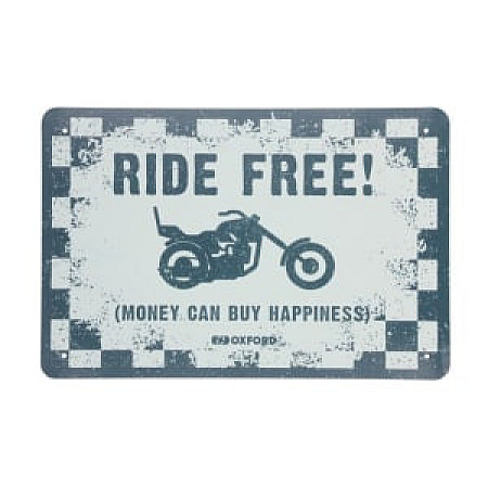 Placuta garaj, size: 200; 300mm, sign/digit: Ride Free, material: metal OXFORD OX382