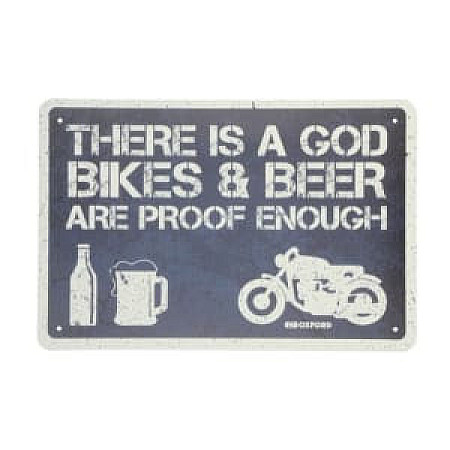 Placuta garaj, size: 200; 300mm, sign/digit: There is a God, material: metal OXFORD OX383