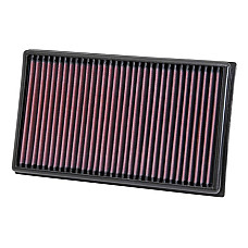 Panou de filtrare (cartus) Sports air filter - Panel dl.: 294mm szer.: 178mm wys.:32mm  AUDI A1 A3 Q2 Q3 TT CUPRA ATECA FORMENTOR LEON LEON SPORTSTOURER SEAT ARONA ATECA IBIZA V LEON 1.4-2.5 09.04- K&amp;N FILTERS 33-3005