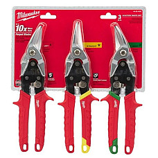 Unelte de taiat si debitat Nozyce tinsmith for cutting metal sheets length: 260 mm intended use: metal 3pcs MILWAUKEE 48224533