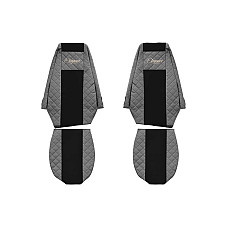 Husa scaun Huse pentru scaune Elegance gri material eco-piele / velours serie ELEGANCE  RENAULT MAGNUM F-CORE F-CORE FX08 GRAY