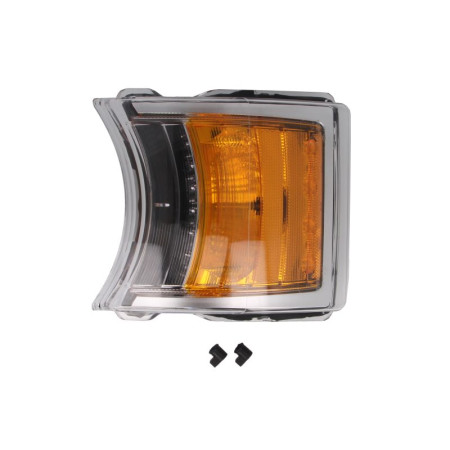 Semnalizator Indicator lamp front L/R glass colour: orange H21W/LED with daytime running light number of LED diodes: 4/8 SCANIA PGRT 01.03- DEPO 771-1504N-WE1