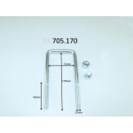 Brida arc Leaf spring shackle 170mm M12  MITSUBISHI L200 / TRITON 2.5D 11.05-12.15 LS GERMANY 705170-LS