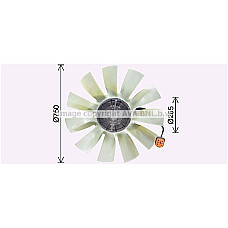 Ventilator, radiator Fan clutch with fan 750mm number of blades 11 number of pins 6 SCANIA PGRT TOURING DC13.05-DC16.22 03.04- HIGHWAY 60045019HW