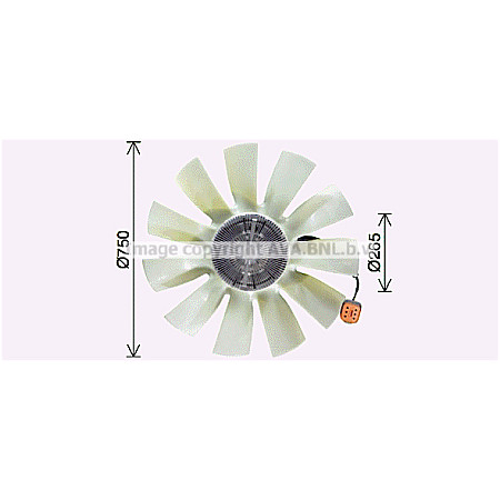 Ventilator, radiator Fan clutch with fan 750mm number of blades 11 number of pins 6 SCANIA PGRT TOURING DC13.05-DC16.22 03.04- HIGHWAY 60045019HW