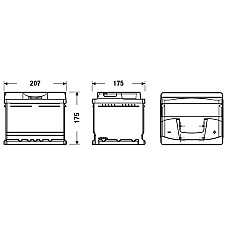 Acumulator Pornire Acumulator EXIDE 12V 44Ah/420A EXCELL R+ en 207x175x175 B13 pornire EXIDE EB442