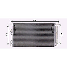 Condensator, climatizare A/C condenser with dryer HYUNDAI TUCSON KIA SPORTAGE IV 2.0/2.4 06.15-09.22 AVA COOLING KA5301D AVA