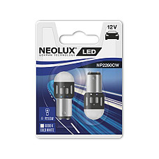 Bec, lampa spate Bec LED ambalaj blister 2buc P21/5W 12V 12W BAY15D LED Interior alb rece 6000K NEOLUX NLXNP2260CW-02B