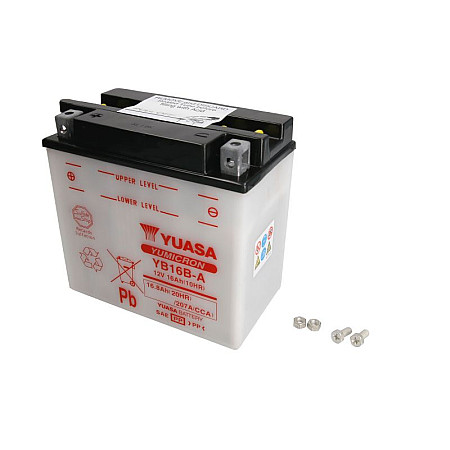 Acumulator Pornire yuasa Acumulator 12V 16Ah 207A dimensiunea socul de curent 161x91x162 cantitate de electrolit 1 pol + / aerisire L / L YUASA YB16B-A YUASA