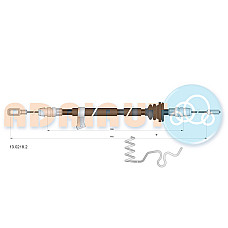 Cablu, frana de parcare Cablu frana de mana 1505mm/1285mm FORD TOURNEO CUSTOM V362 TRANSIT CUSTOM V362 2.0D/2.2D 04.12- ADRIAUTO AD13.0218.2