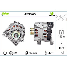 Alternator 14V 150A BMW 1 E87 3 E90 3 E91 3 E92 3 E93 5 E60 5 E61 7 E65 E66 E67 2.0-3.0D 06.02-12.13 VALEO VAL439545